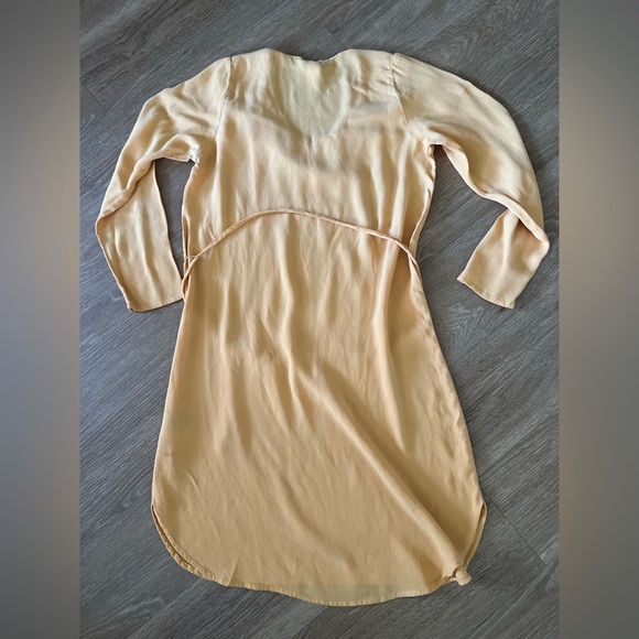 H&M Mustard Yellow Wrap Dress, long sleeve - Picture 8 of 8